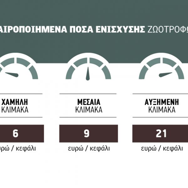 ενίσχυση ζωοτροφών de minimis